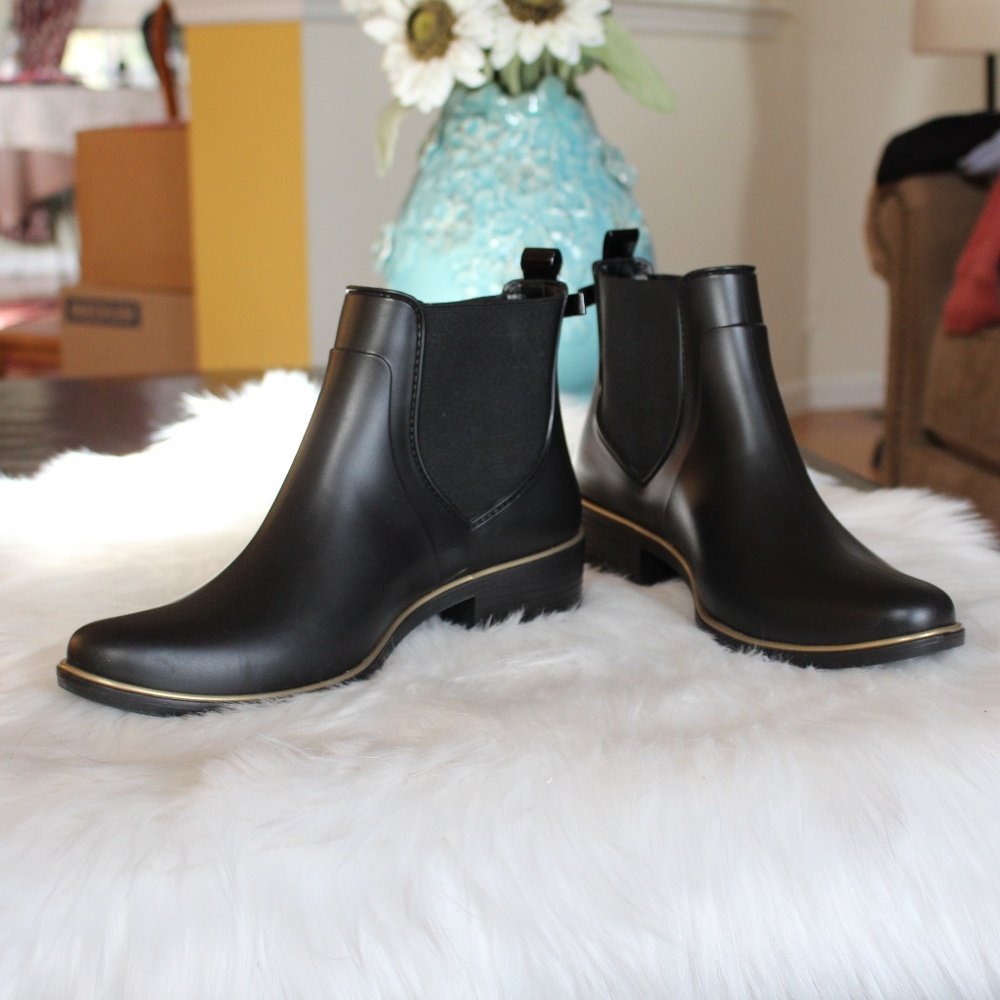 Kate Spade New York, Sedgwick Chelsea Ankle Rain rubber boots with bow